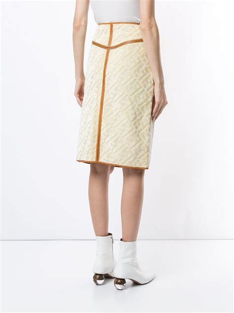 fendi zucca print skirt|fendi zucca sale.